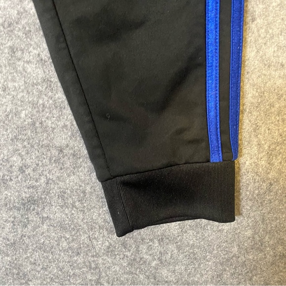 Adidas Kids Boys Black Joggers with Blue Accents Size 8 - Picture 3 of 5